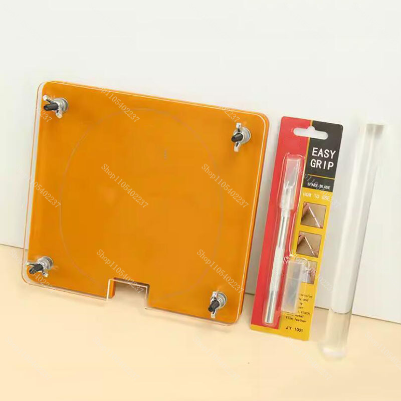Table Tennis Kit - ชุดเครื่องมือกดยางไม้ปิงปอง พร้อมกาว ลูกกลิ้ง และที่ตัด