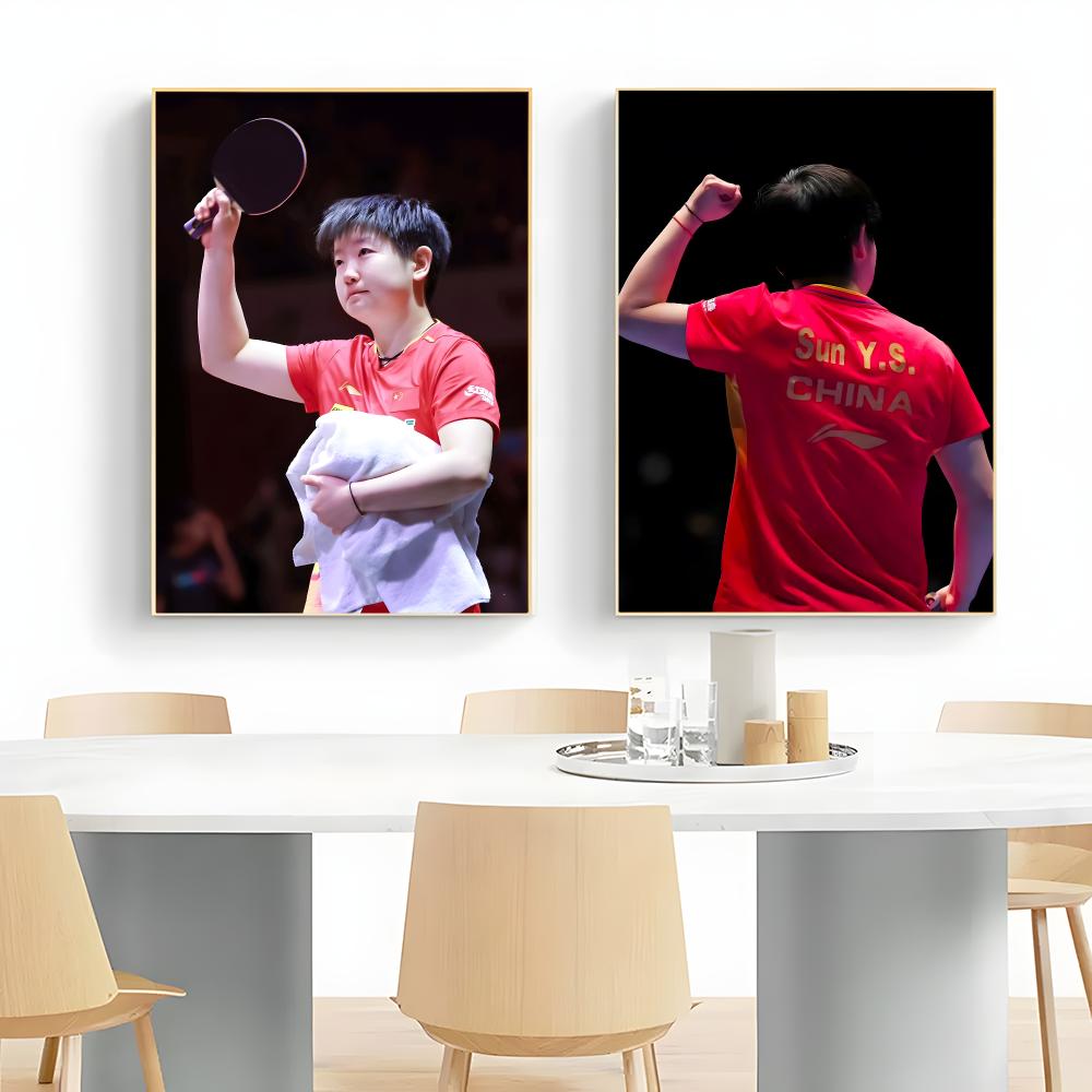 โปสเตอร์นักกีฬาเทเบิลเทนนิสชื่ - Table Tennis Champion บทวิจารณ์และราคา