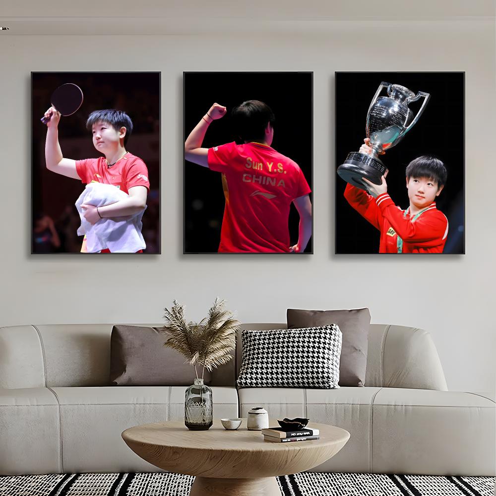 โปสเตอร์นักกีฬาเทเบิลเทนนิสชื่ - Table Tennis Champion บทวิจารณ์และราคา