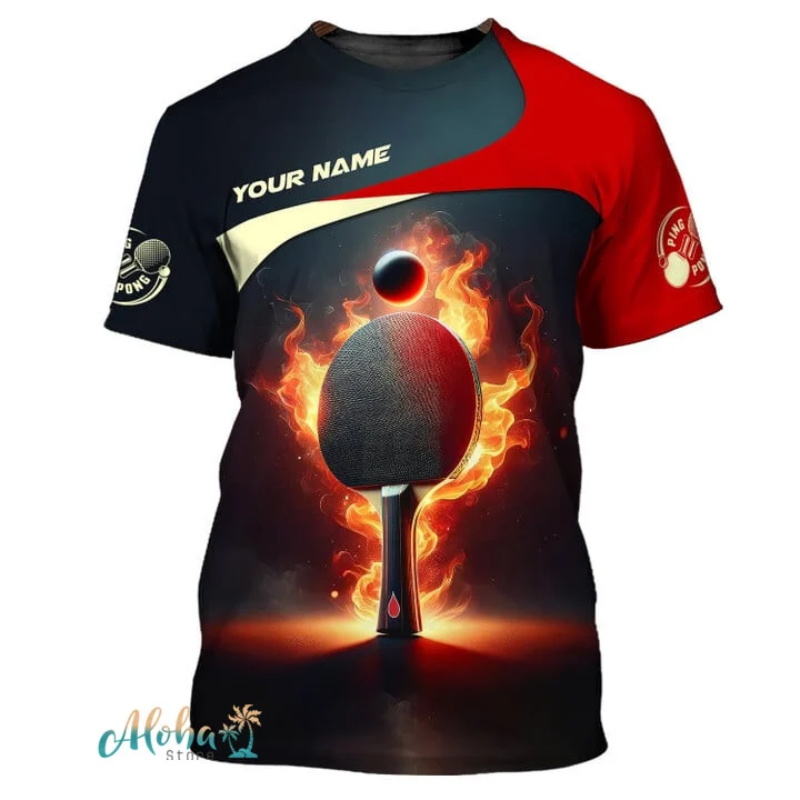 Full Print Ping Pong Tshirts F - Table Tennis Daily บทวิจารณ์และราคา