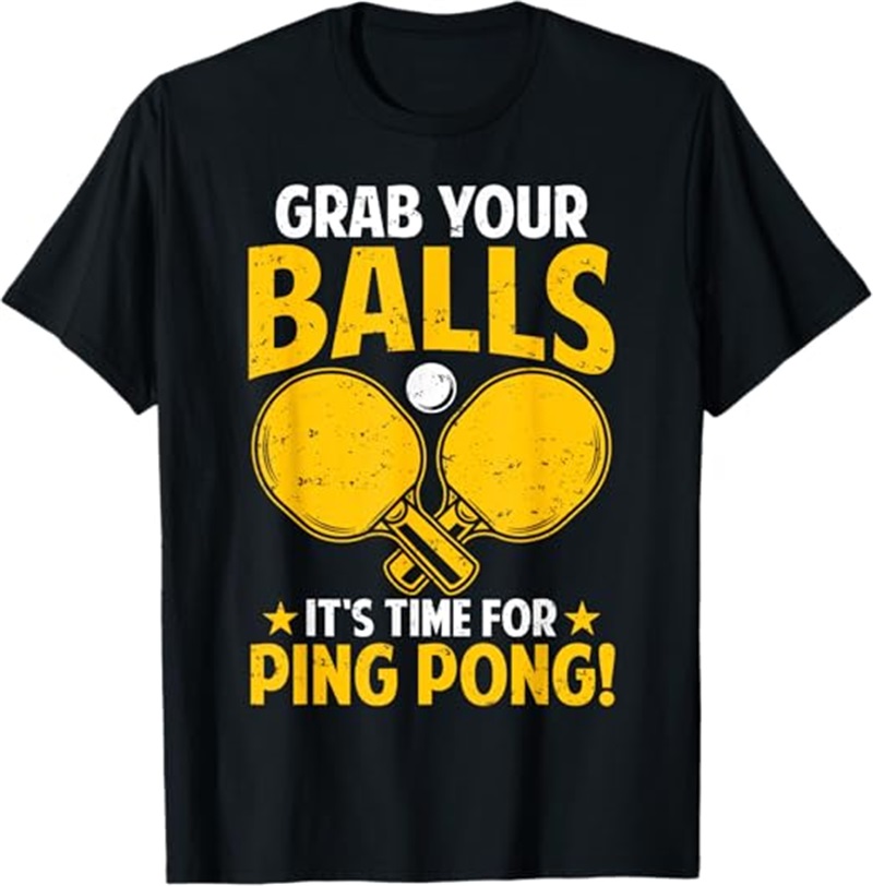 Full Print Ping Pong Tshirts F - Table Tennis Daily บทวิจารณ์และราคา